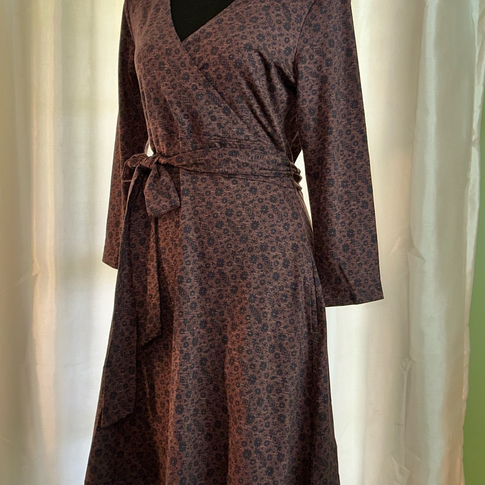 Toad & Co. Floral Long Sleeve Cue Wrap Dress Size Small